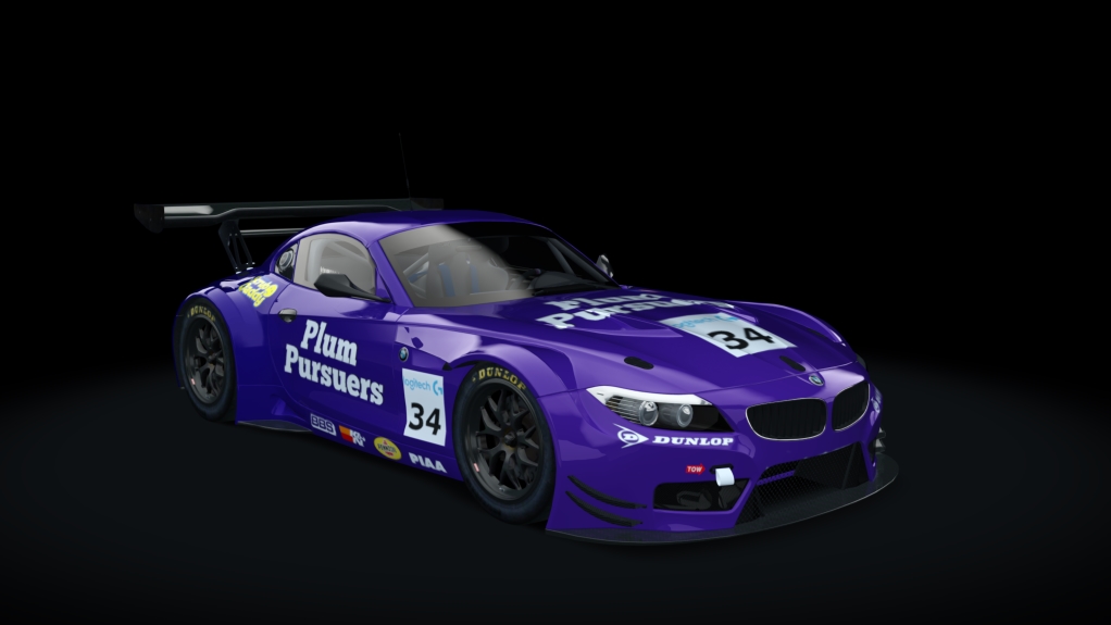 BMW Z4 GT3, skin Plum Pursuers No. 34