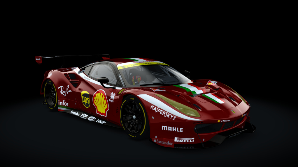 Ferrari 488 GT3, skin Santander_488_GT3_marrone